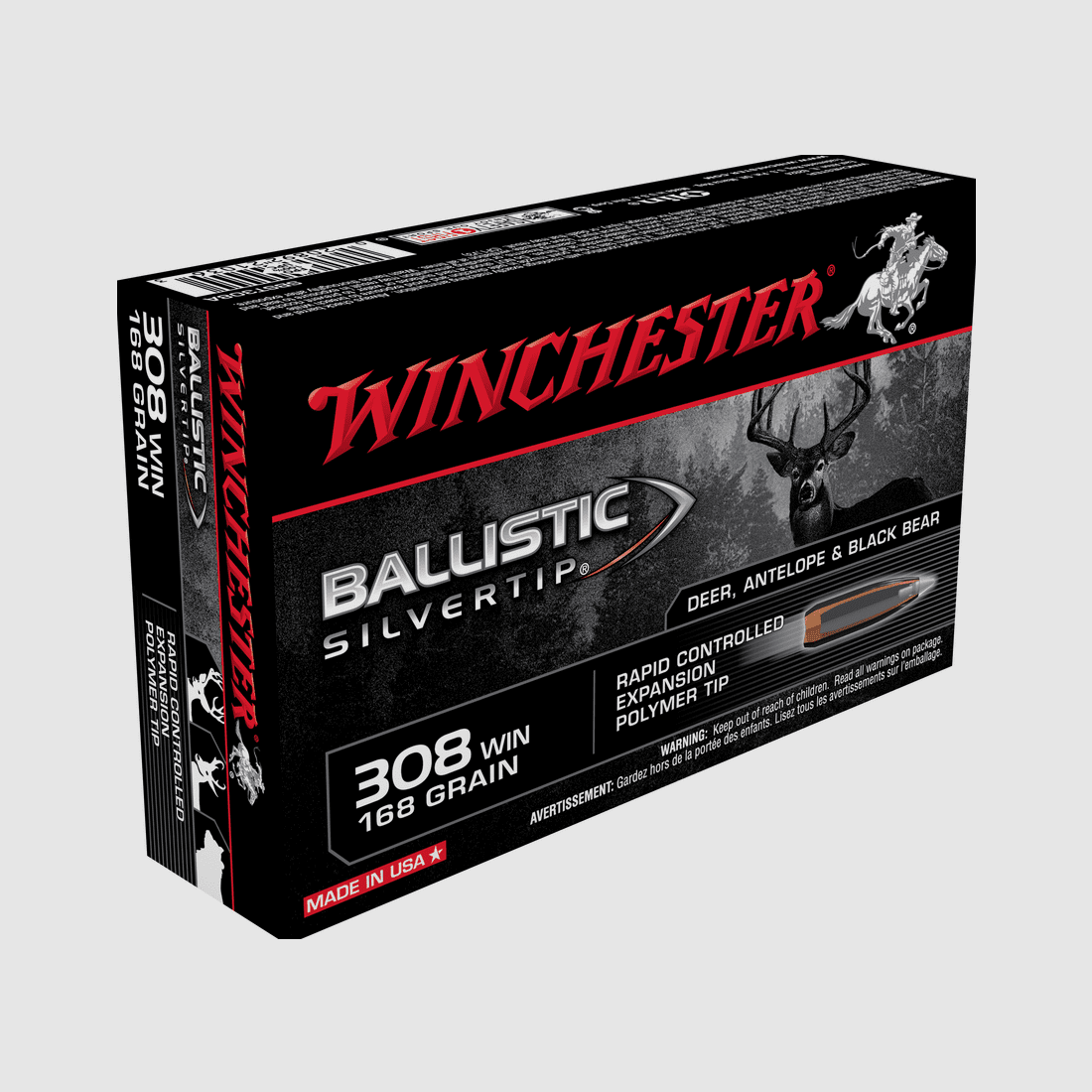 Winchester Ballistic Silvertip .308 win 168gr. -20St