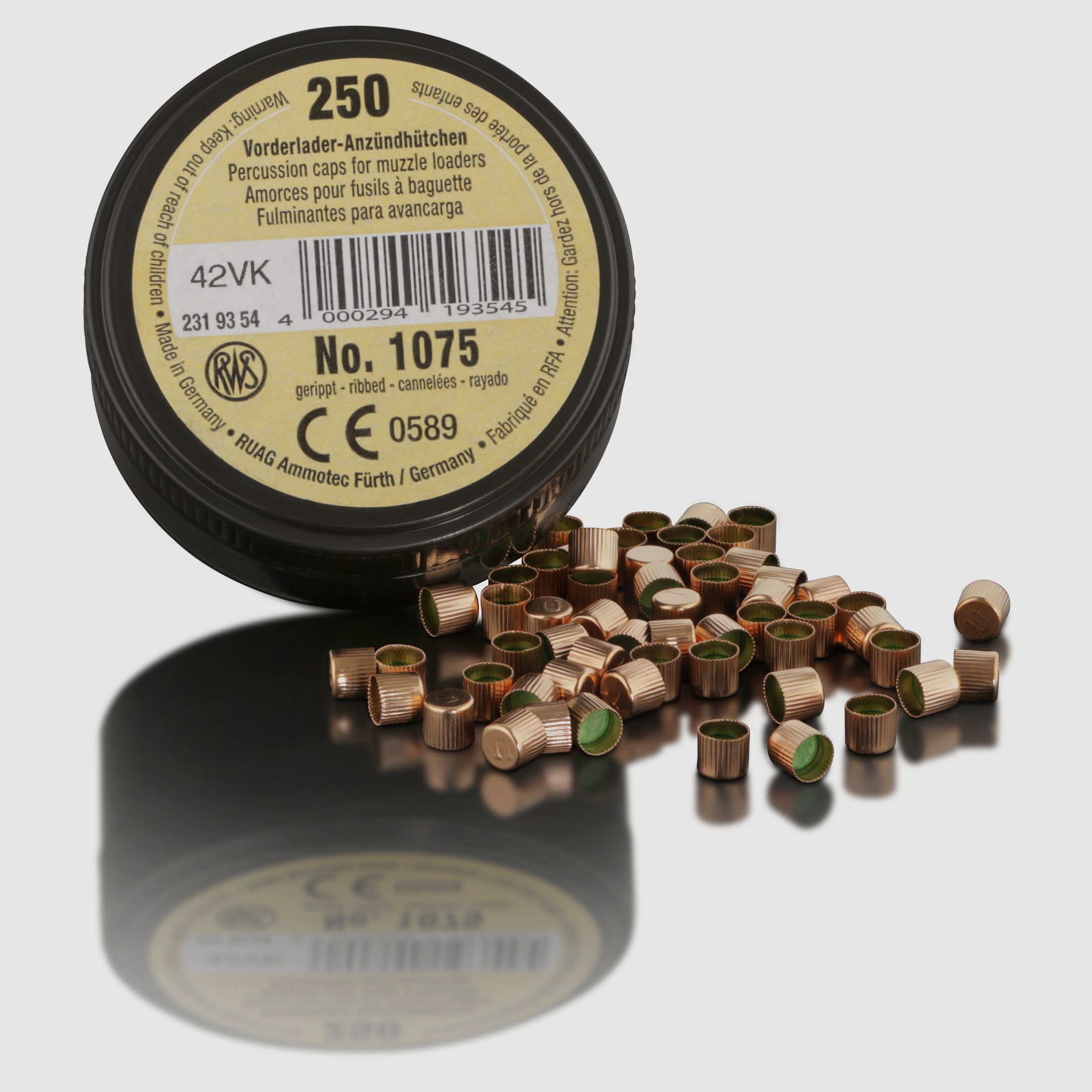 RWS Vorderladerzündhütchen 1075, Kaliber