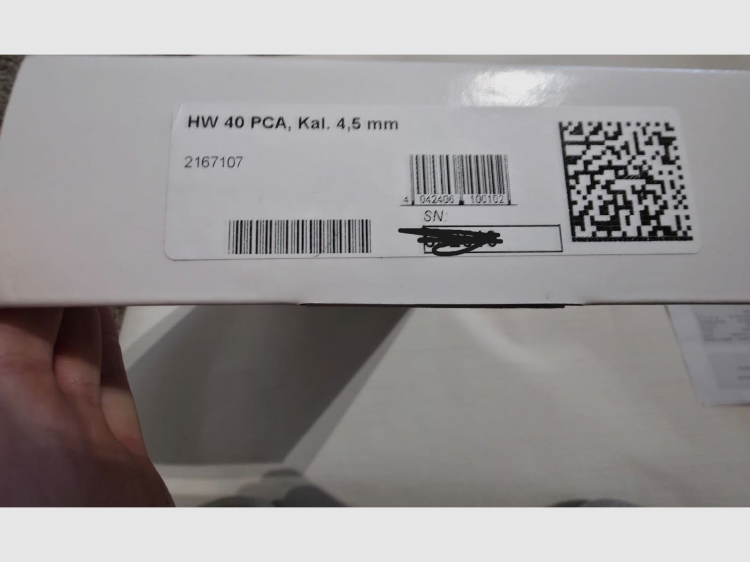 Weihrauch HW 40 PCA pistolet à air comprimé – Cal. 4,5mm Diabolo – État impeccable !