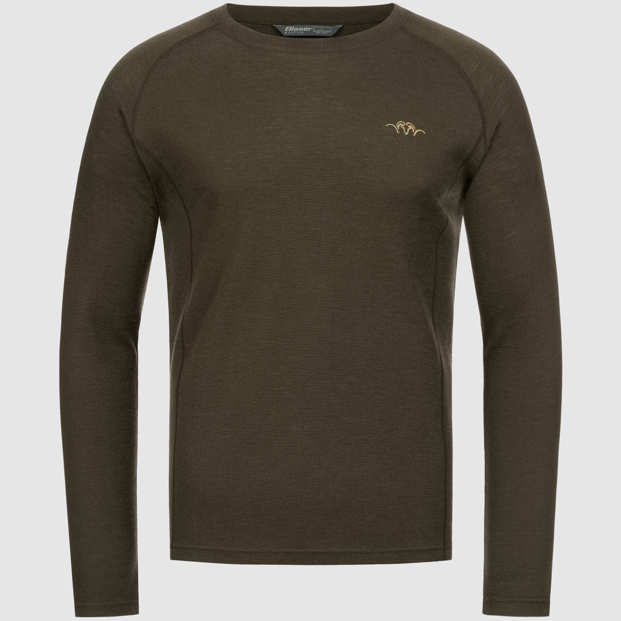 Blaser Herren Merino Base Layer Roundneck Jonar dunkelbraun