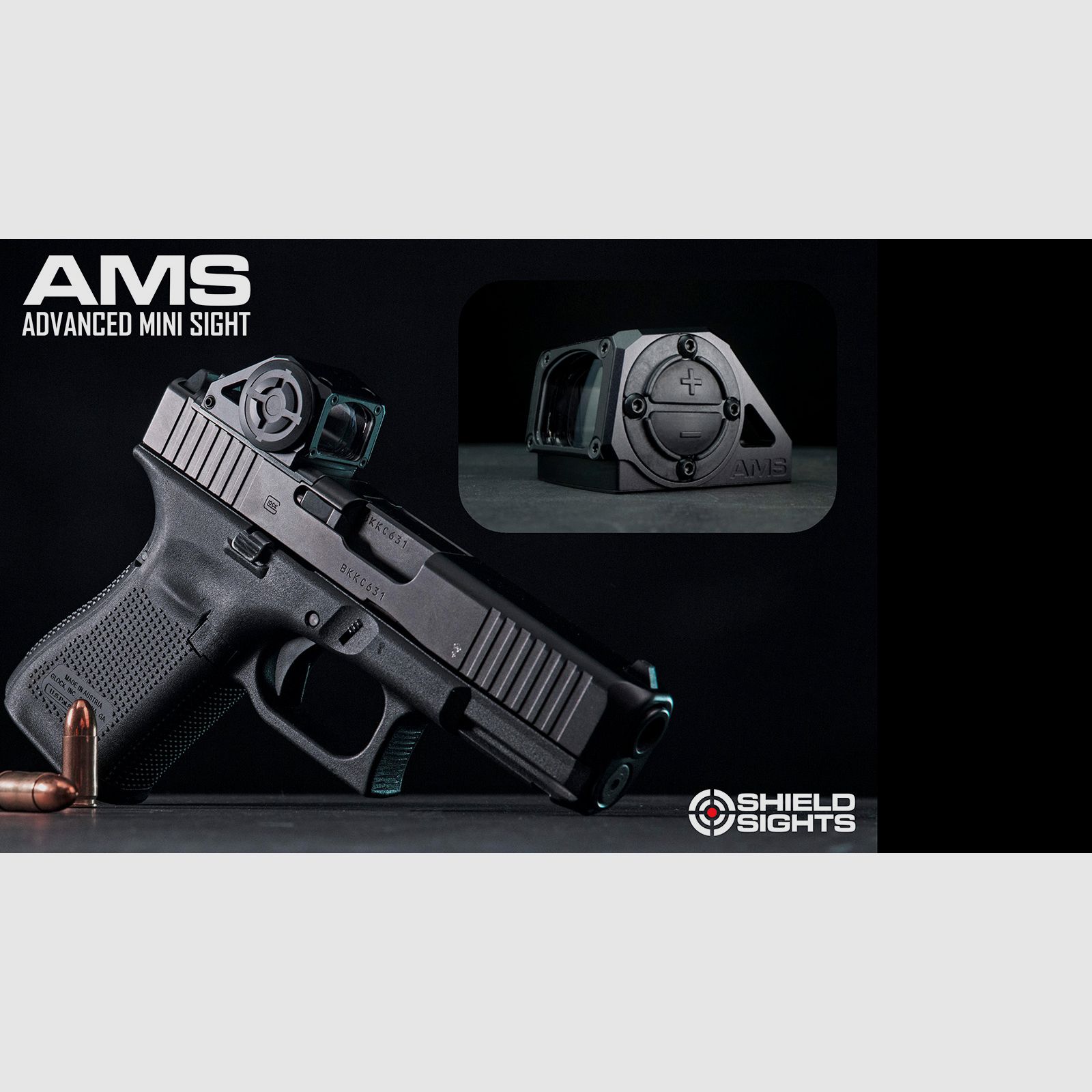 SHIELD Advanced Mini Sight (AMS) Rotpunktvisier – 8 MOA – Mattschwarz, Bild 4 von 5