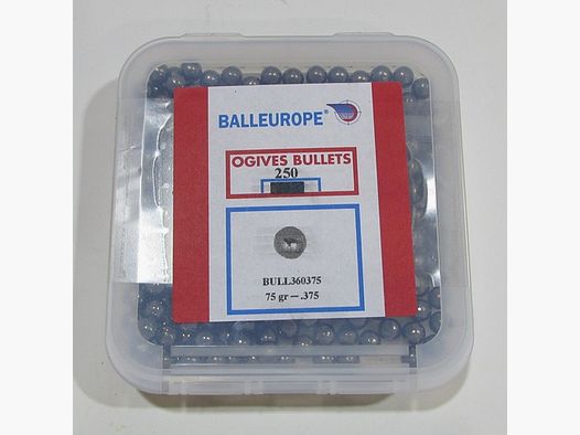 Box of 250 Round Balls Black Powder .36 75 Grains Balleurope