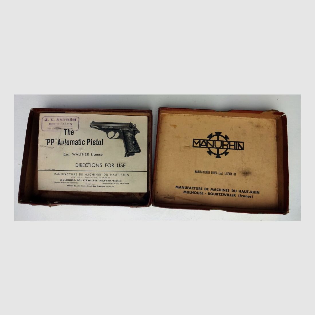 MANURHIN FRANCE LIC. EXCL. WALTHER PP J.V. ÄSTRÖM - BJURTJÄRN