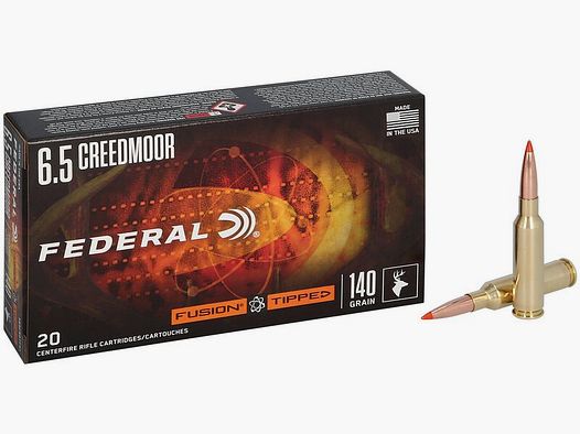 Federal Fusion Tipped 6,5 Creedmoor 9,1 g / 140GR Jagdmunition – 20 Stück #F65CRDTFS1