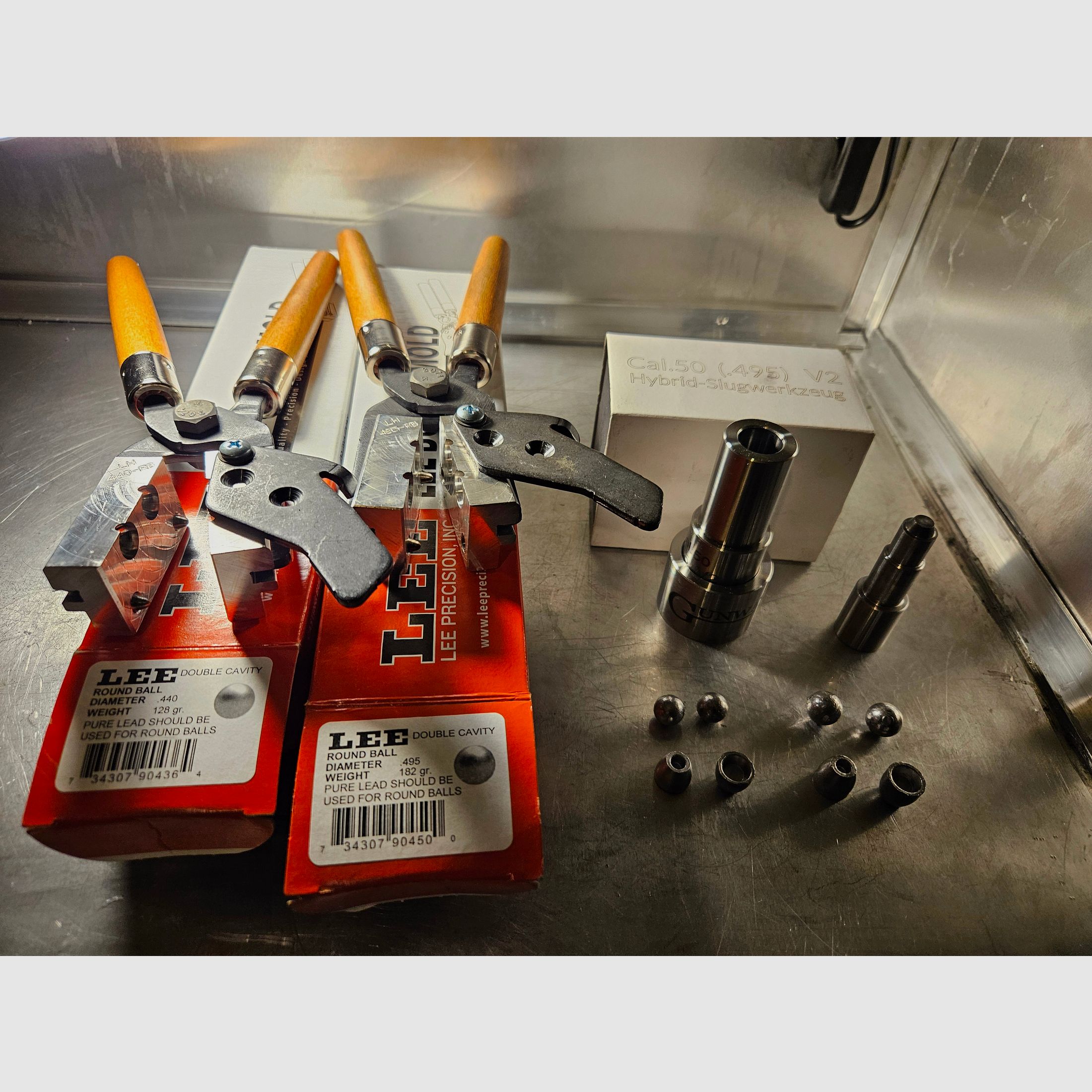 Gunway Slugwerkzeug v2 495 + 2X Kokillen .495 und .440 Set ideal für AEA Megalodon und Challenger