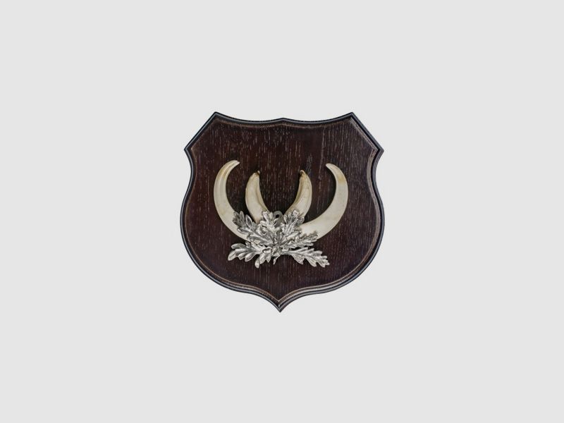 Keilerbrett Wappen - Dunkle Eiche 20x19 cm