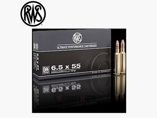 20 Munitions RWS cal 6.5X55 140gr DK