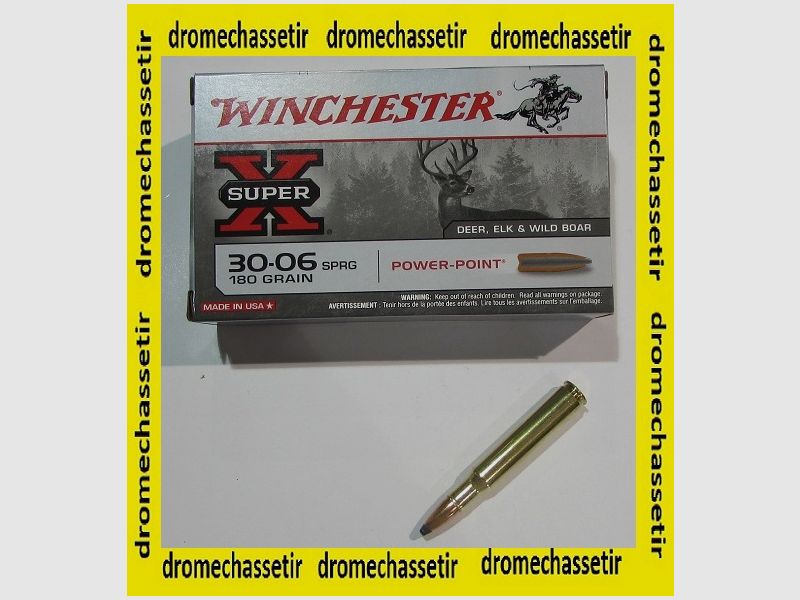 1 Schachtel mit 20 Patronen, 30-06, Winchester Power Point 180 grains