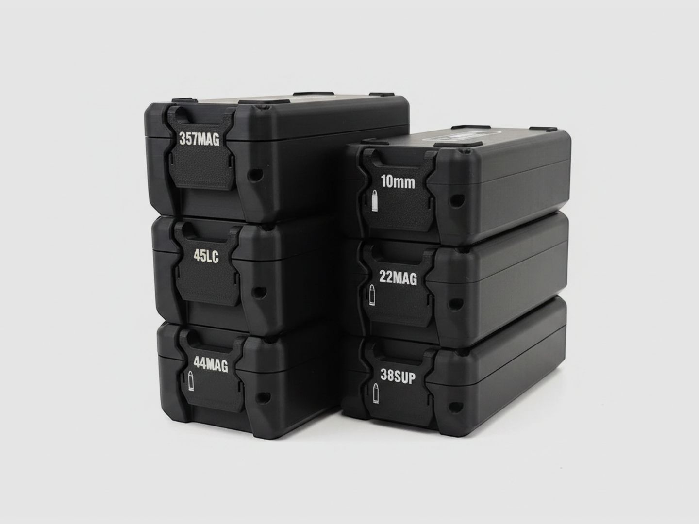 Filamelt Munitionsbox / 357 Magnum / 'Klapp- / Rastdeckel' / Patronenbox, Ammo Box