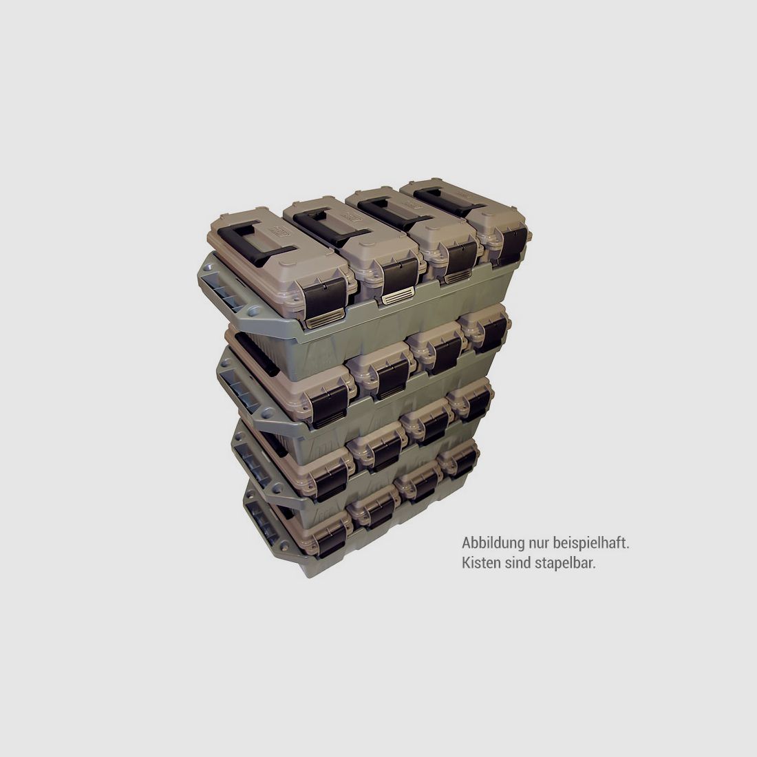 MTM ammunition transport box including 4 boxes