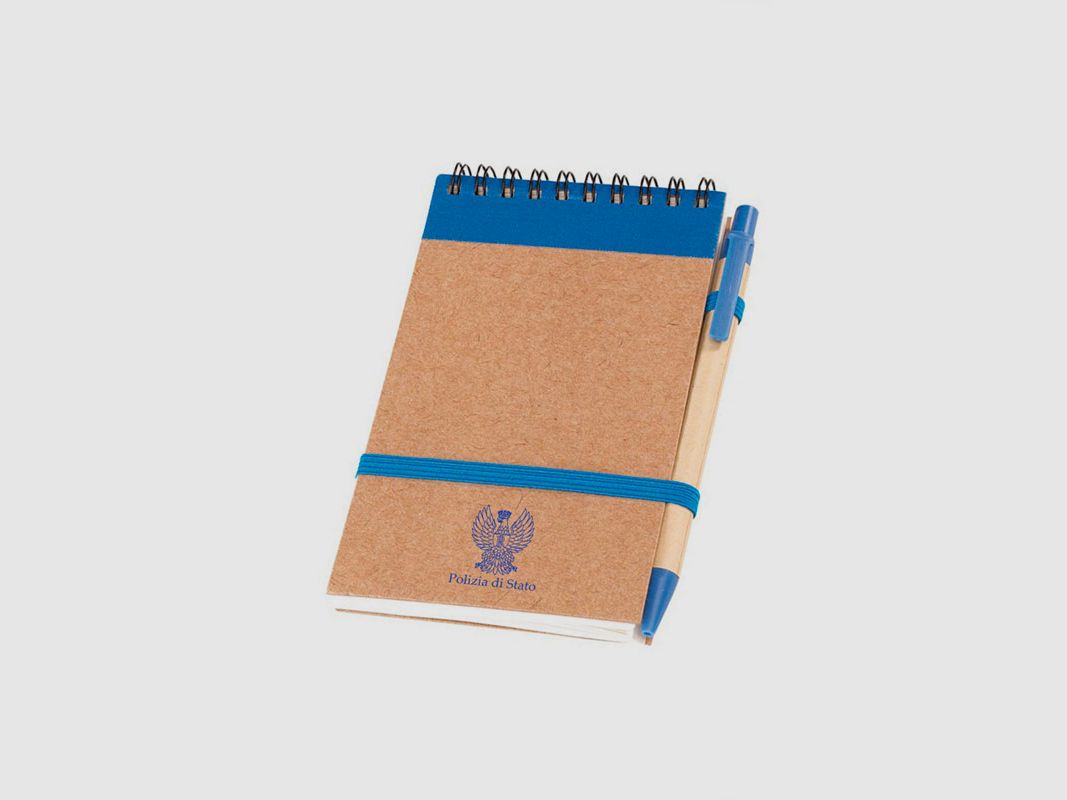 NOTIZBLOCK MIT STIFT CM10X14,5X0,8 DRUCKLOGO POLIZEI