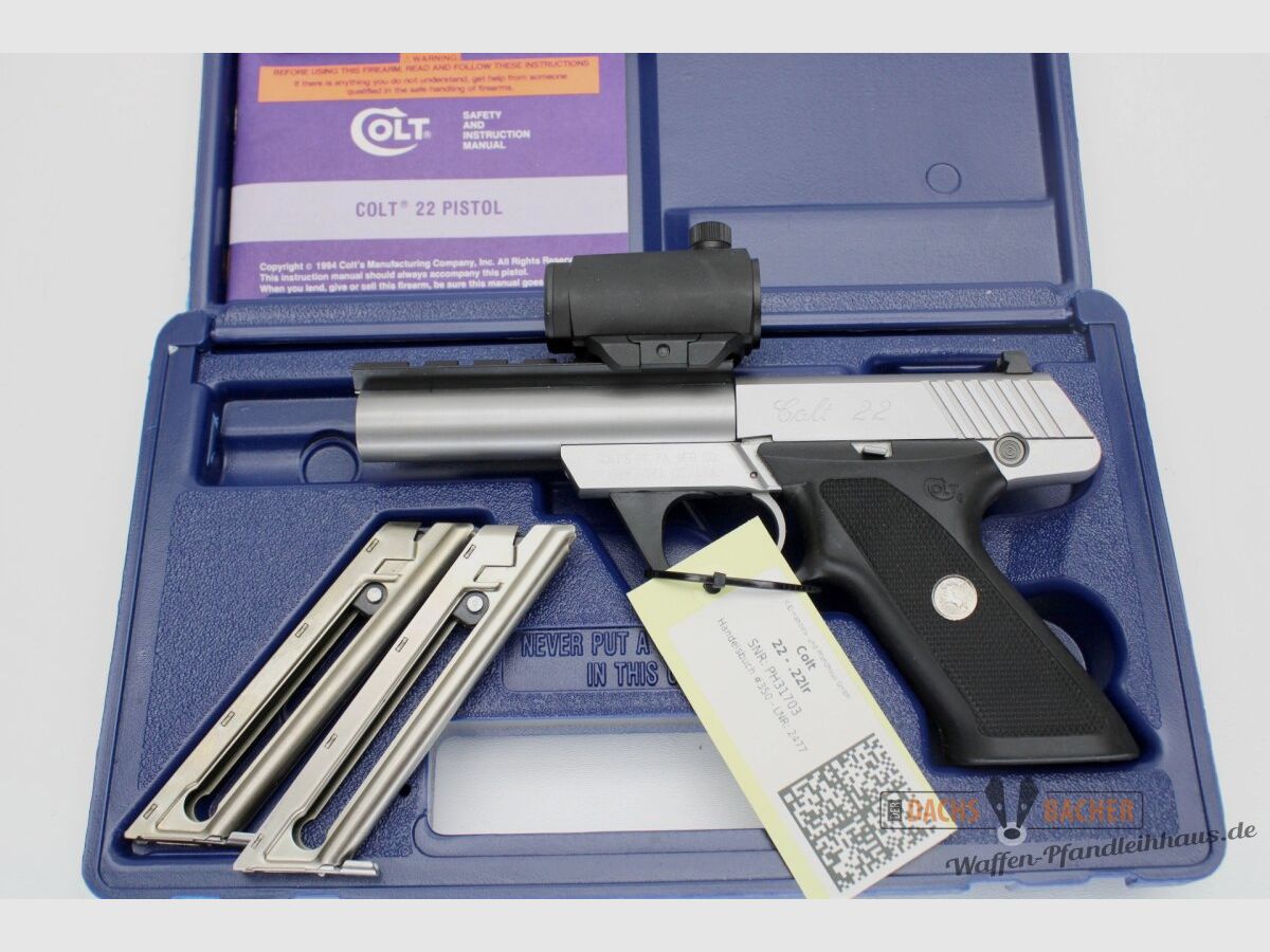 Pistola Colt 22 cal. .22lr con mirino Sutter WB2477, immagine 1 di 3