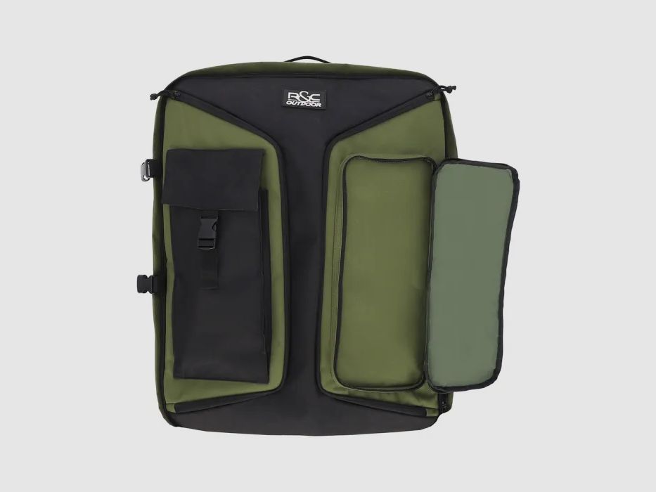 Multifunktions-Rucksack / Armbrust - Transporttasche - ca. 80 Liter - Oliv/Schwarz