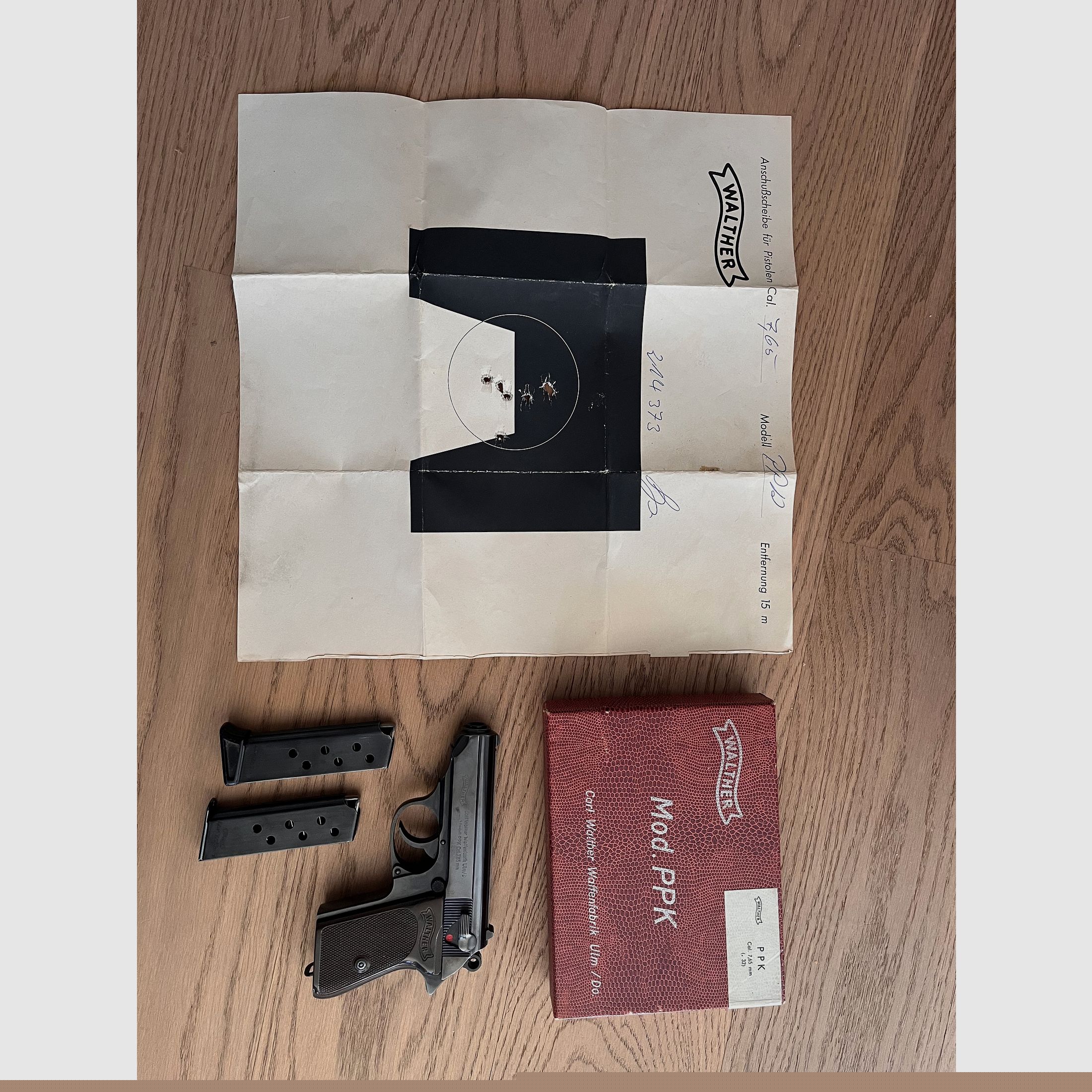 Walther PPK 7,65 Browning incluant des munitions