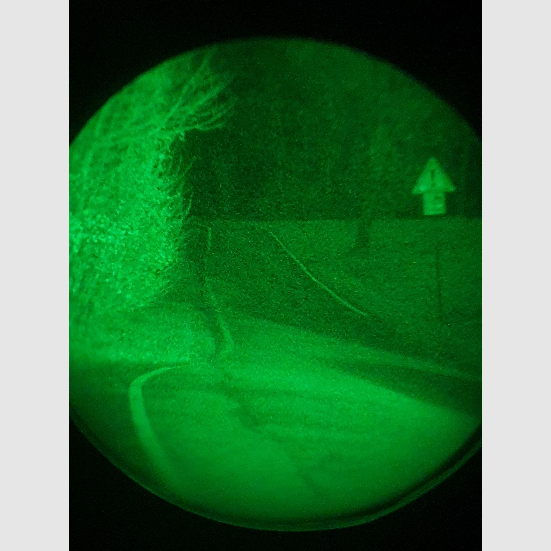 Nachtzichtapparaat restlichtversterker met helmbevestiging en draagkap, dus om te dragen zonder helm