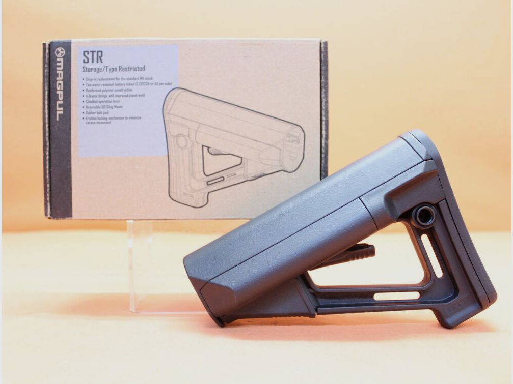 Magpul AR-15: Buttstock Magpul STR (MAG470-BLK) MILSPEC Carbine Stock Polymer Black/ Schubschaft schwarz
