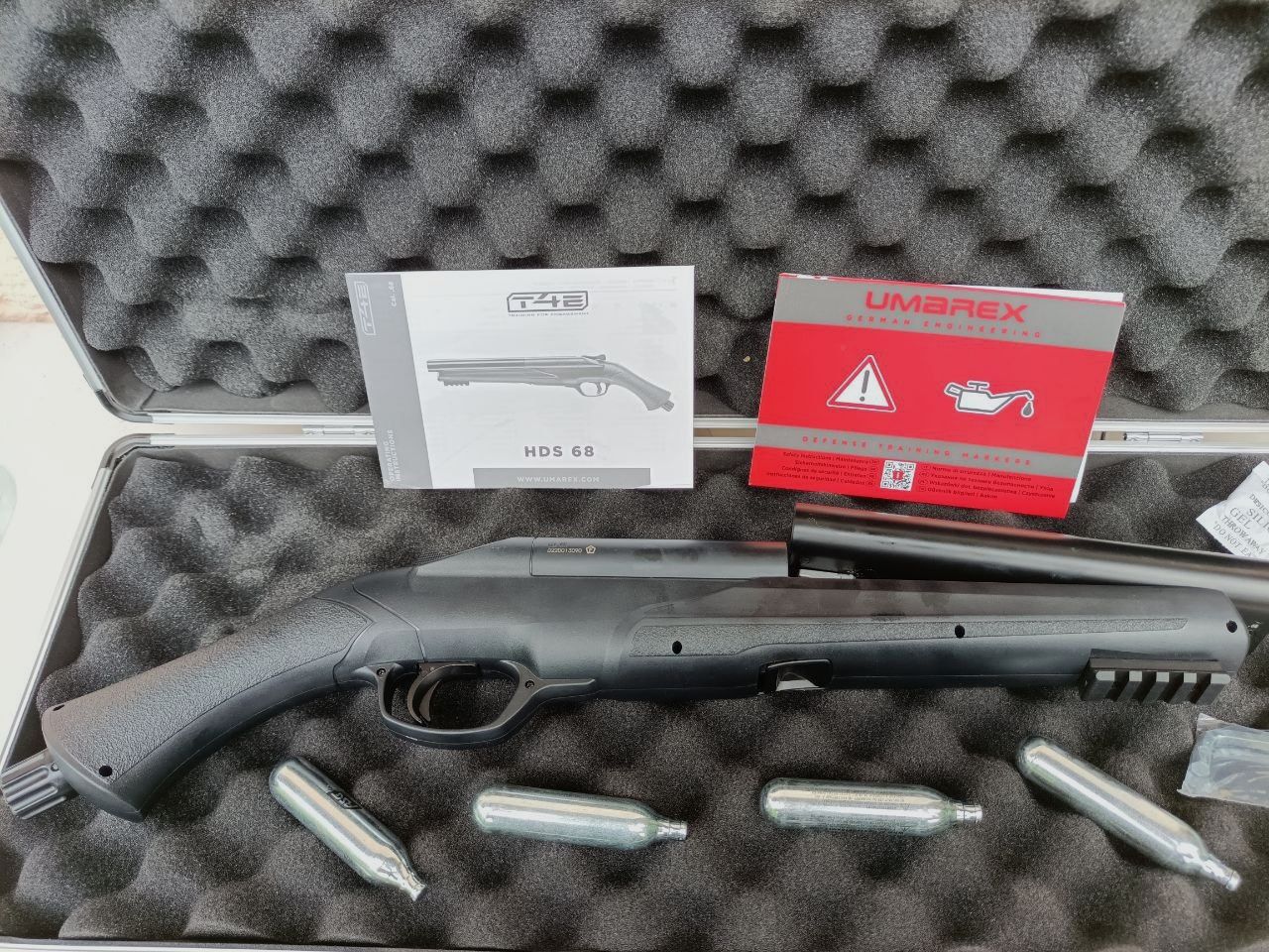 Umarex HDS 68 T4E CO2 Markierer Shotgun Schrotflinte mit Munition Koffer Rechnung 2024
