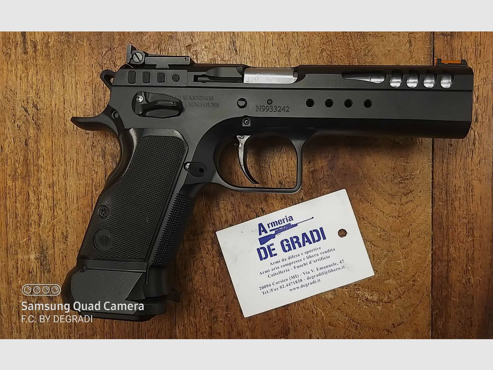 TANFOGLIO LIMITED CUSTOM BLACK 9X21, immagine 4 di 4
