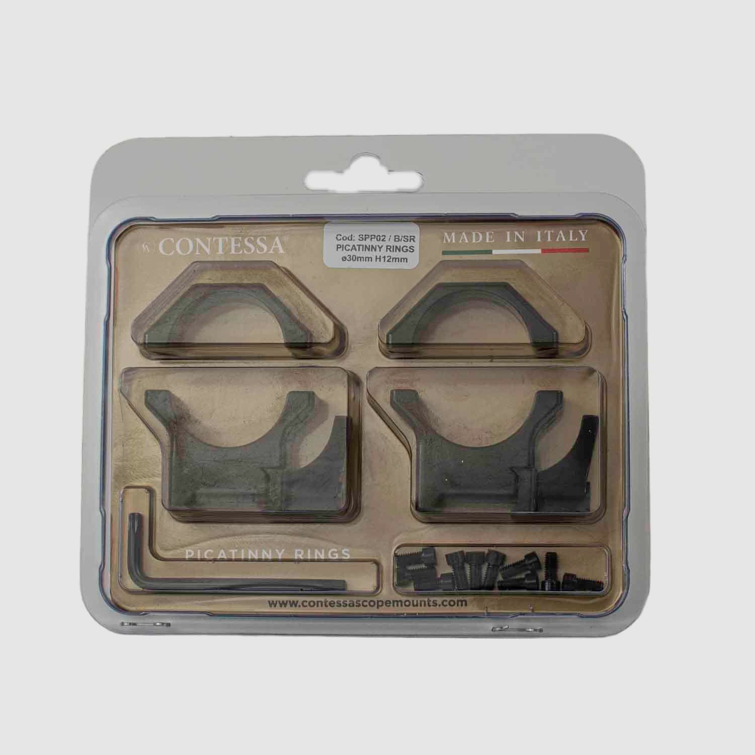 Contessa steel rings quick release/QR, set