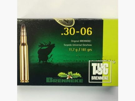Patronen Kal.30/06 181 gr Verpackung 20 Stk Brenneke