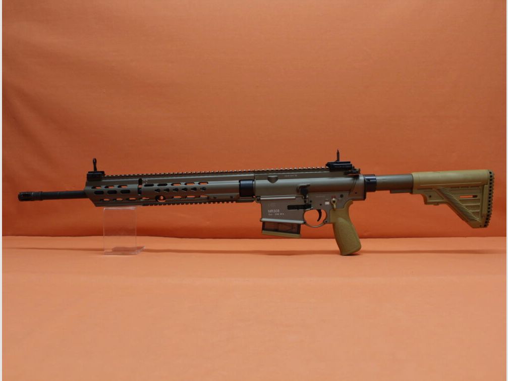 Heckler&Koch Ha. Geweer .308Win Heckler&Koch/H&K MR308 A3 20" loop RAL8000 HKey, Gas-piston-systeem HK417/G28