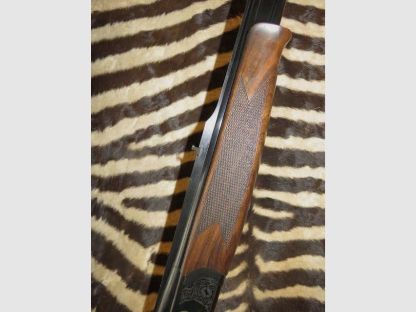 Bockdoppelflinte FAIR Premier mit schwarzem Stahl, Kal. 8X57JRS, Lauf 55 cm, Einabzug, Extractor, Bild 3 von 11