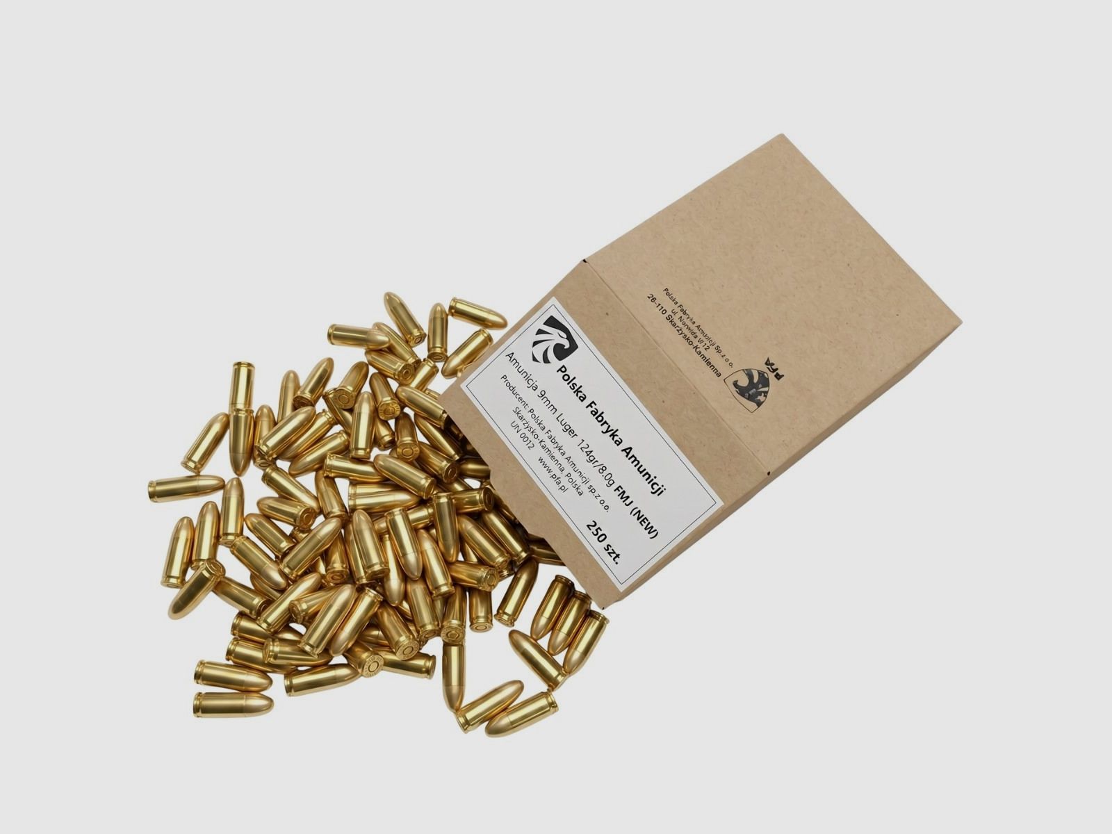 9x19 PFA FMJ 124gr/8g, zdjęcie 2 z 2