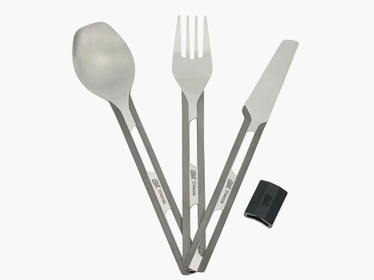 Esbit Titan Besteck Set dreiteilig mit Silikonmanschette