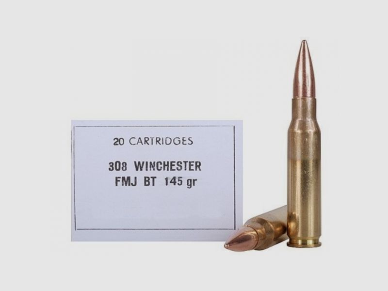 PPU .308Win FMJ 145gr (20 pièces)