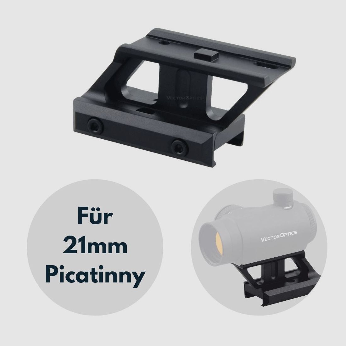 Vector Optics MAV-P10 Mount for Aimpoint Micro Footprint, 21mm Picatinny, h=25.6mm