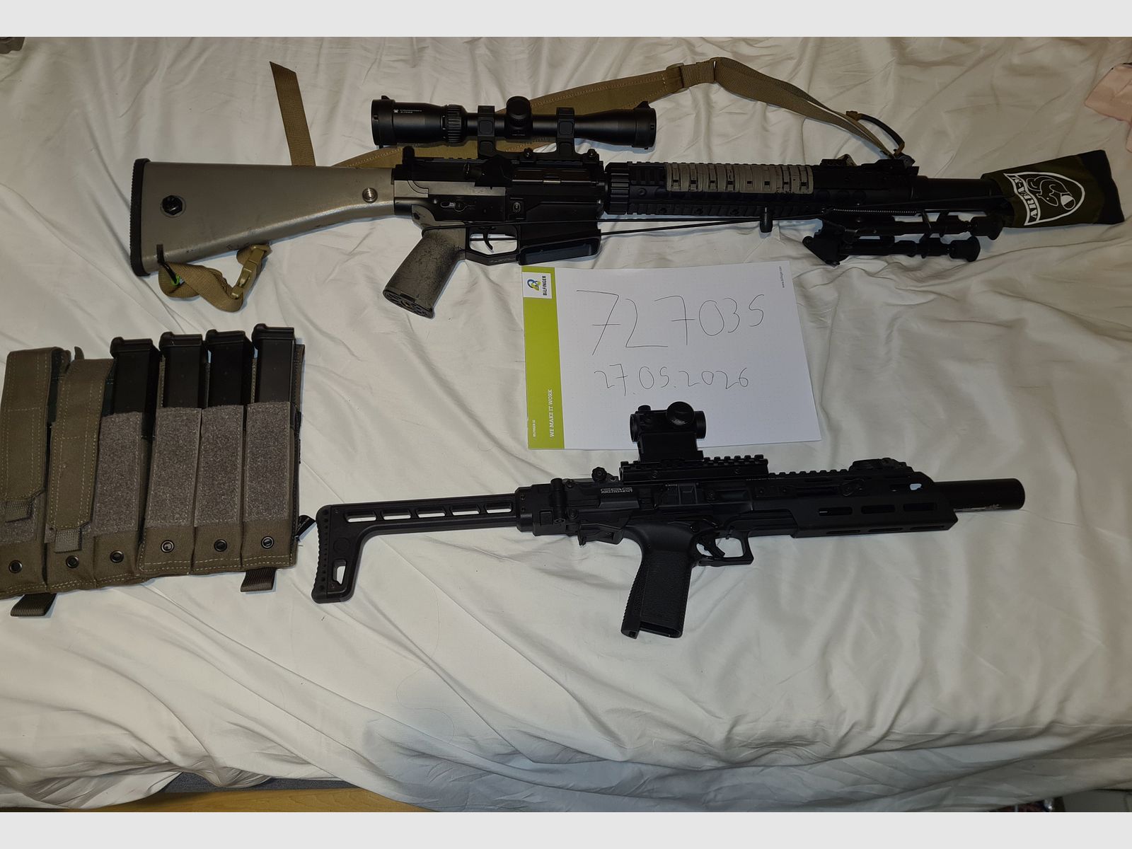 Begadi Sport MOD 25 "Fixed Stock + Silencer" und G&G SMC9