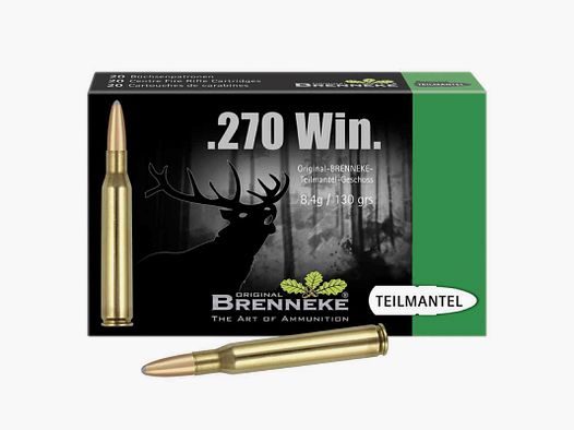 Brenneke .270 Win. 130GR TM 20 Patronen