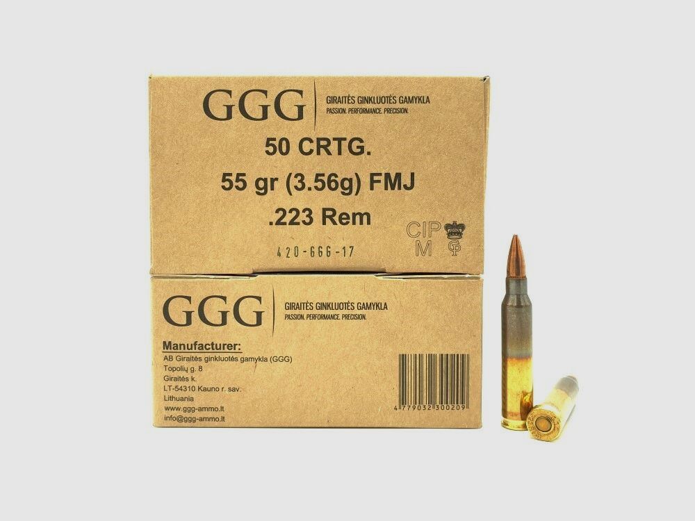 .223 Rem. GGG 3,6g/55grs. VM 1200 Stück