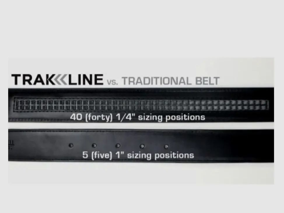 Zwarte leren wapengordel 1.5 X2 Gunmetal KORE, afbeelding 4 van 6