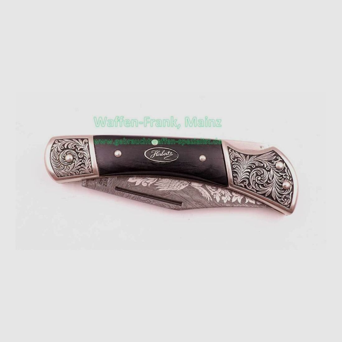 Couteau Herbertz Damas Gravure Vintage