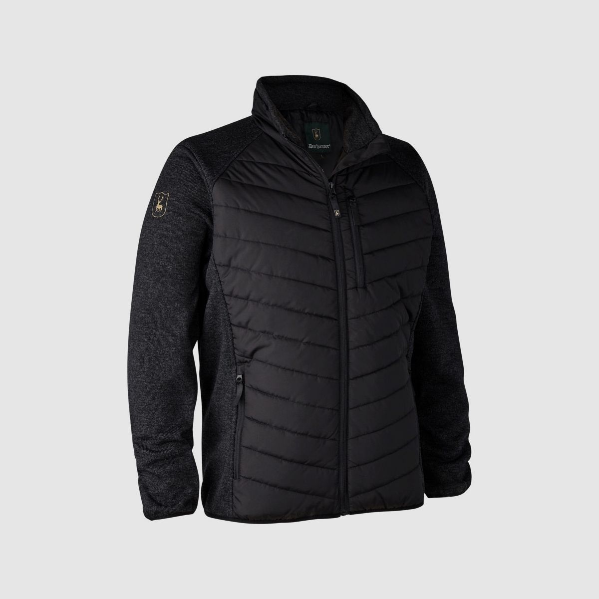 DEERHUNTER Moor Wattierte Jacke mit Strick Black