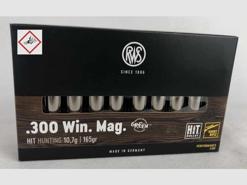 RWS HIT nabój myśliwski kal. .300 Win Mag 165g Karabinek krótki