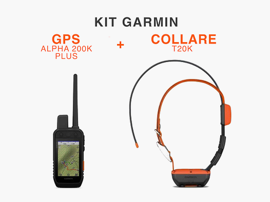 KIT GARMIN GPS ALPHA 200K PLUS + COLLARE GPS T20K