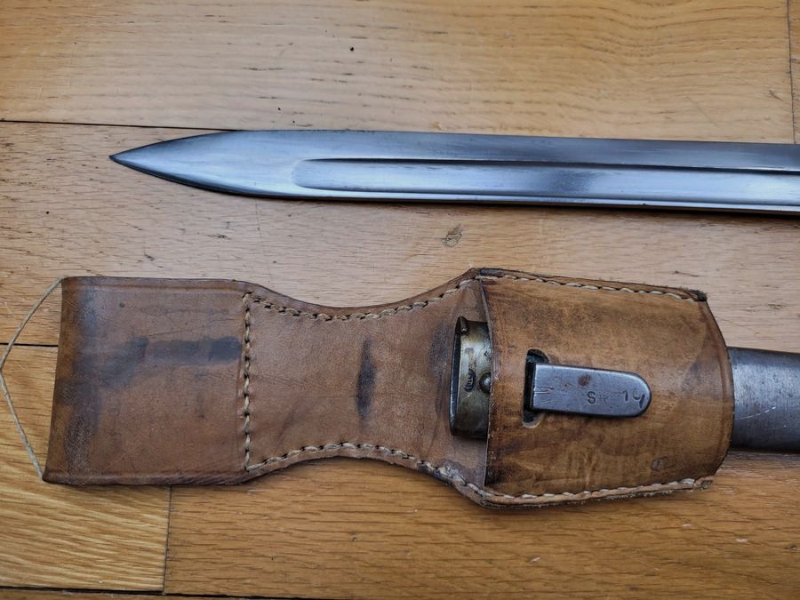 Zeldzaam Duits Bajonet model 1895 Oostenrijks – Duitse fabricage Ernst Busch – W17 – TBE, afbeelding 3 van 11