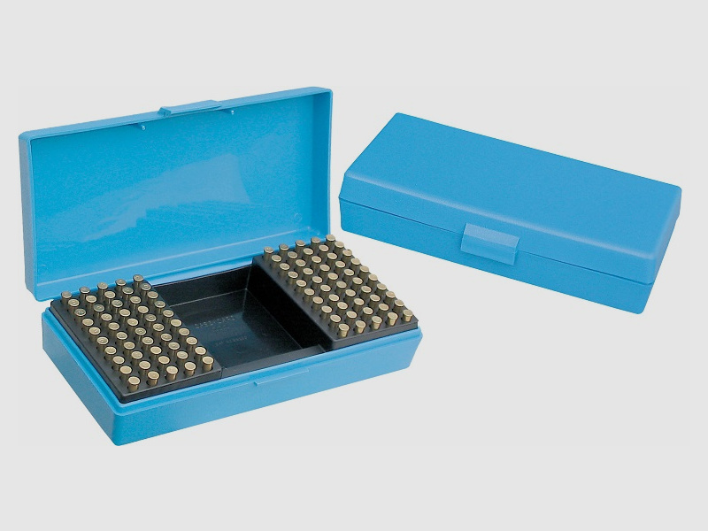AHG-Anschütz Munitionbox blau f. cal. .22lr 22x11x5cm Sportzubehör