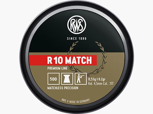 RWS R10 MATCH PLUS PREMIUM DIABOLOS - 4,5MM - 0,53G - 500 STUKKEN