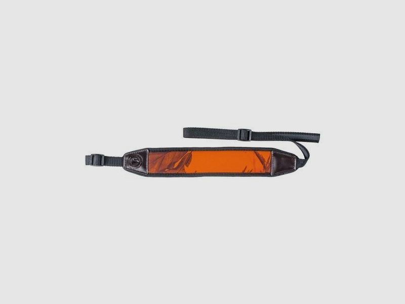Gewehrriemen Neopren schwarz/orange