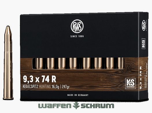 RWS Kegelspitz 16.0g - 247gr 9.3x74R