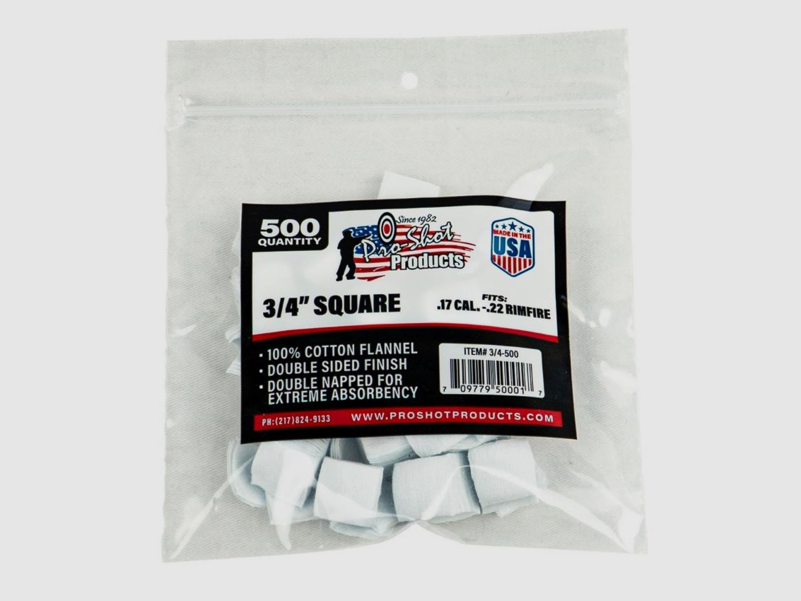 500 Patches 3/4" Eckig 17-22/5,6mm