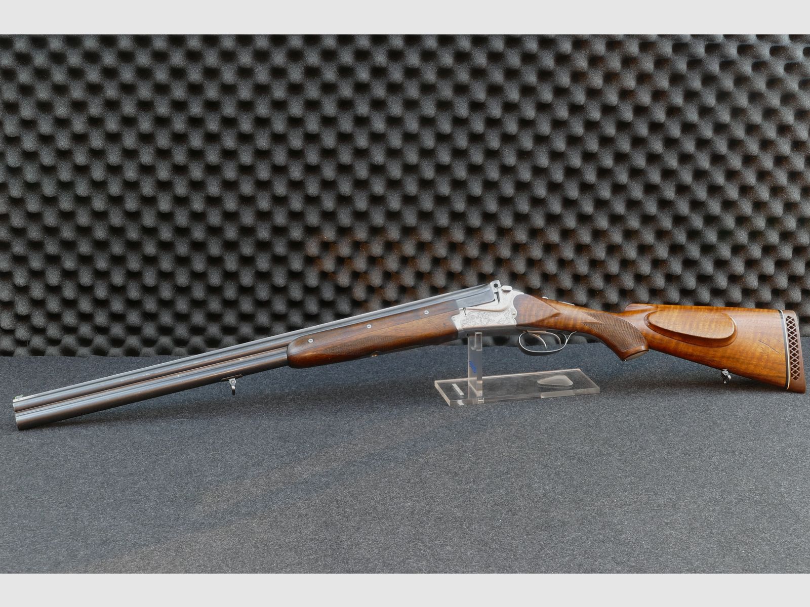 Merkel 201E — Escopeta de doble cañón, Cal. 12/70 (Suhl / 1970)