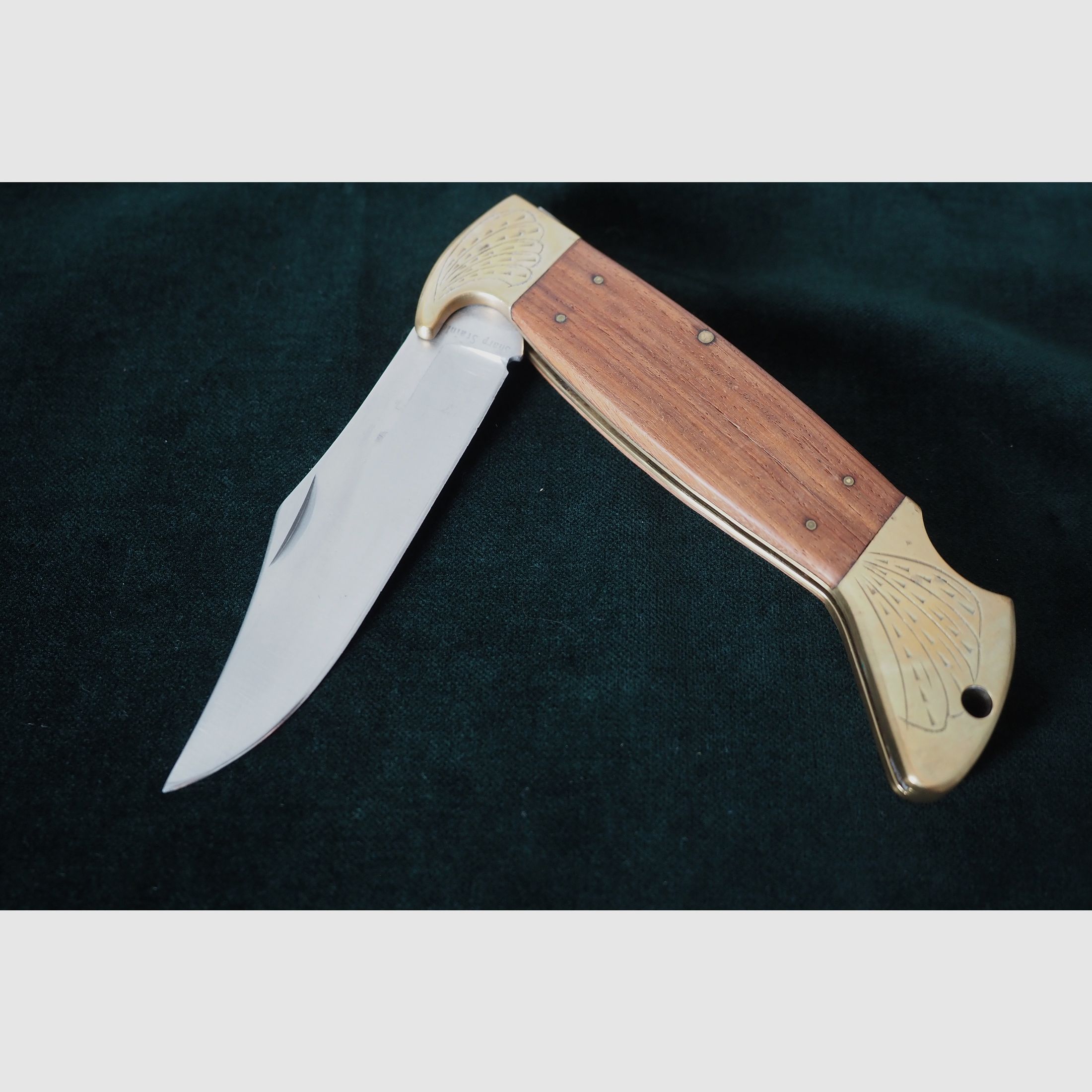 Großes Taschenmesser mit Messingbacken sehr massives ,,Monsterteil,,