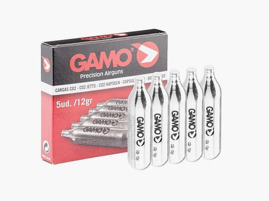 Ricariche CO2 12 g, confezione da 5 – Gamo