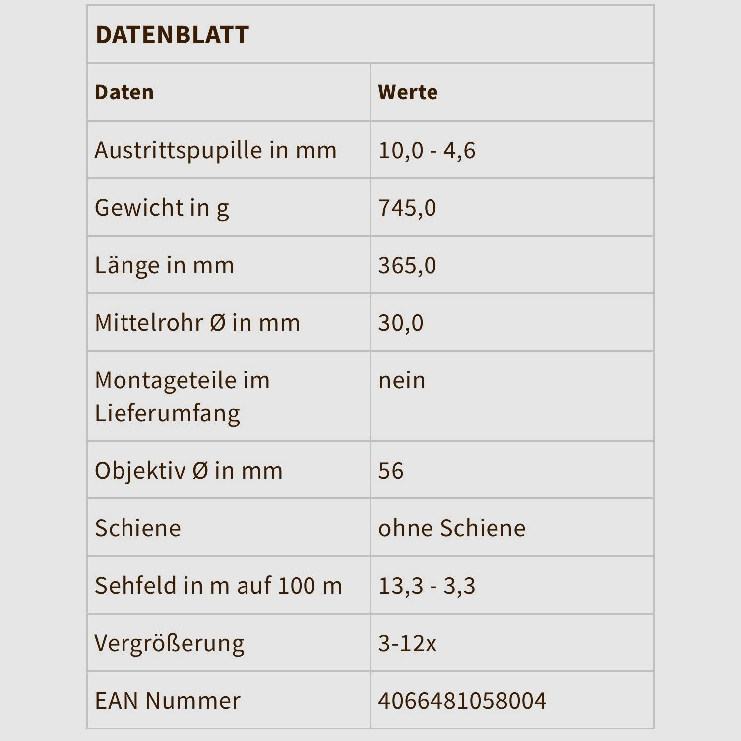 Zielfernrohr Minox 3-12x 56 Abs.4 inkl. Blaser Sattelmontage 