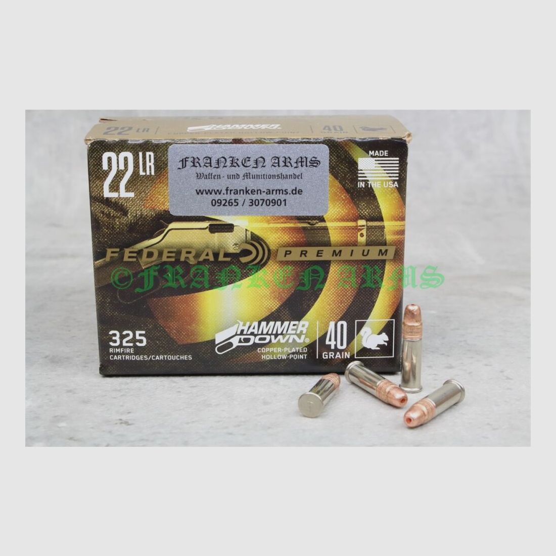 Federal Premium HAMMERDOWN CPHP .22lr 40gr. 2,6g 325 pièces