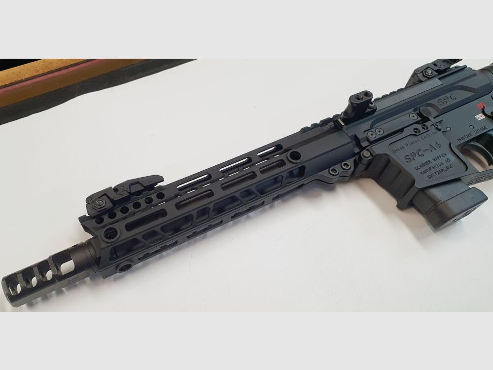 GWMH AG Semi-Automatic Rifle GWMH SPC-HUNTER A4 10" (SWISS PISTOL CARBINE) BLACK Cal..45ACP AR15 Glock Magazine